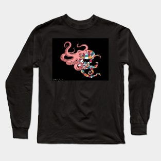 Geometric Octopus Long Sleeve T-Shirt